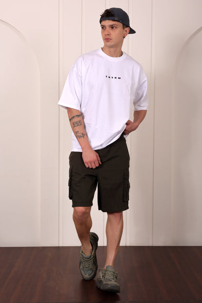 Phoenix White Oversized Printed T-shirt