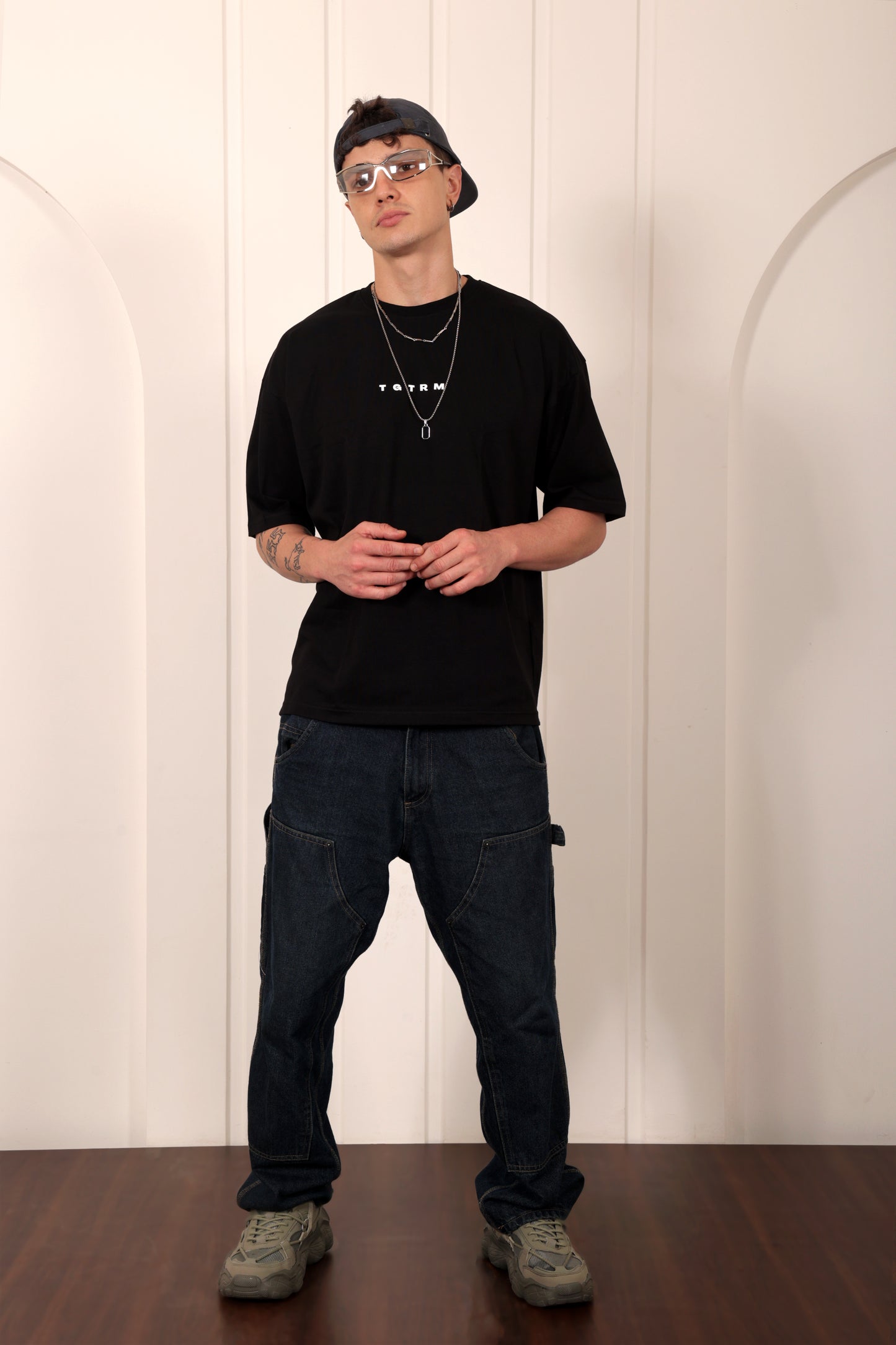 Dream Chaser Black Oversized Printed T-shirt