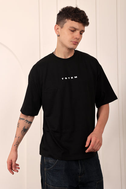 Dream Chaser Black Oversized Printed T-shirt