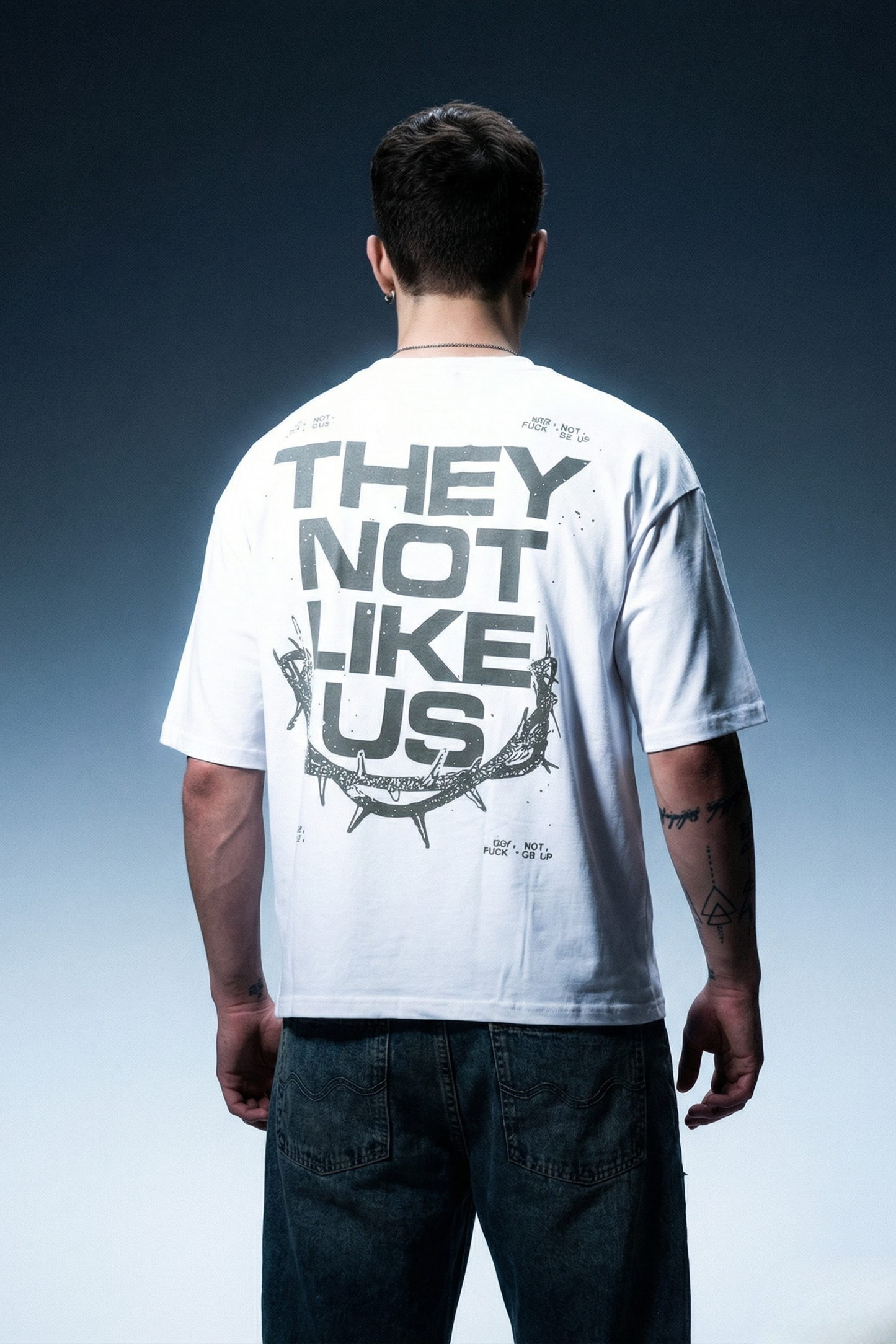 Kendrick Lamar White Oversized Printed T-shirt