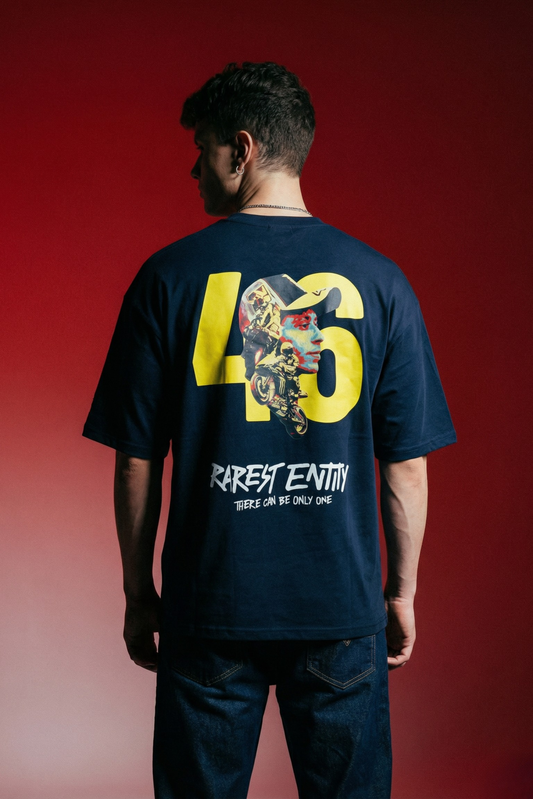 Valentino Rossi Black Oversized Printed T-shirt