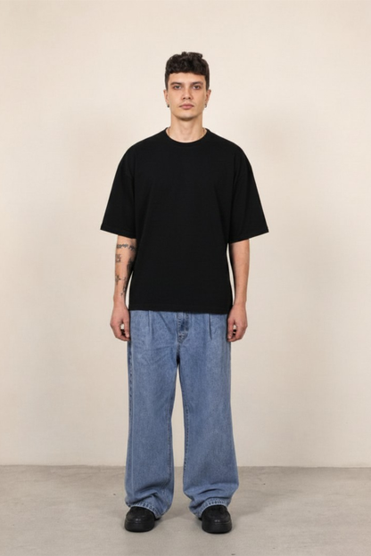 Premium Black Oversized Jersey T-shirt