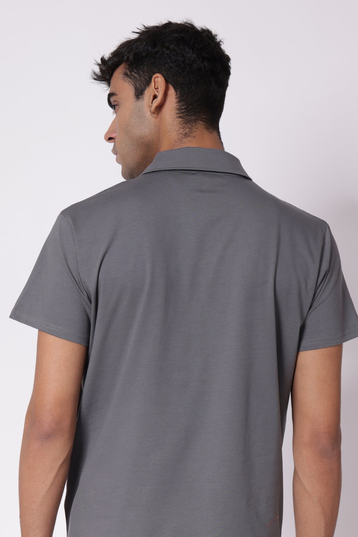 Classic Lightweight Polo T-shirt in Grey