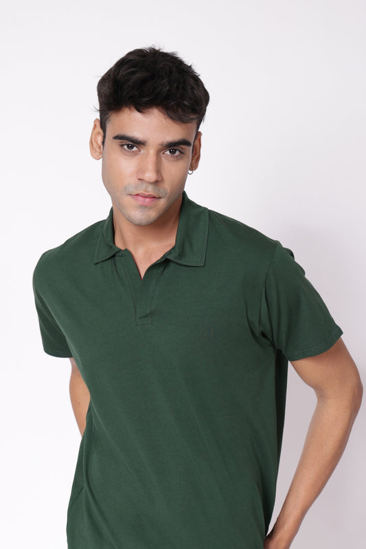 Classic Lightweight Polo T-shirt in Green