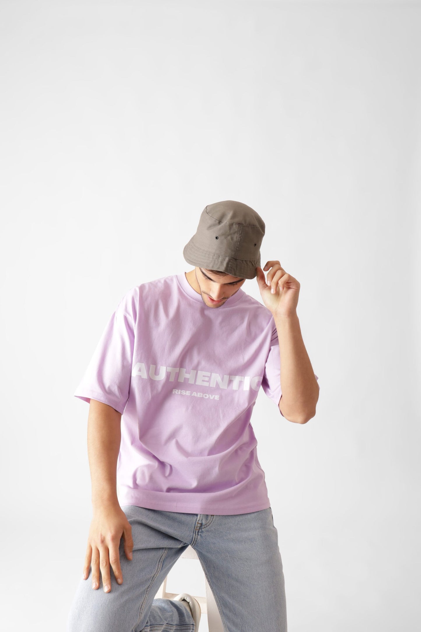 Printed Oversized Tshirt in Lavender