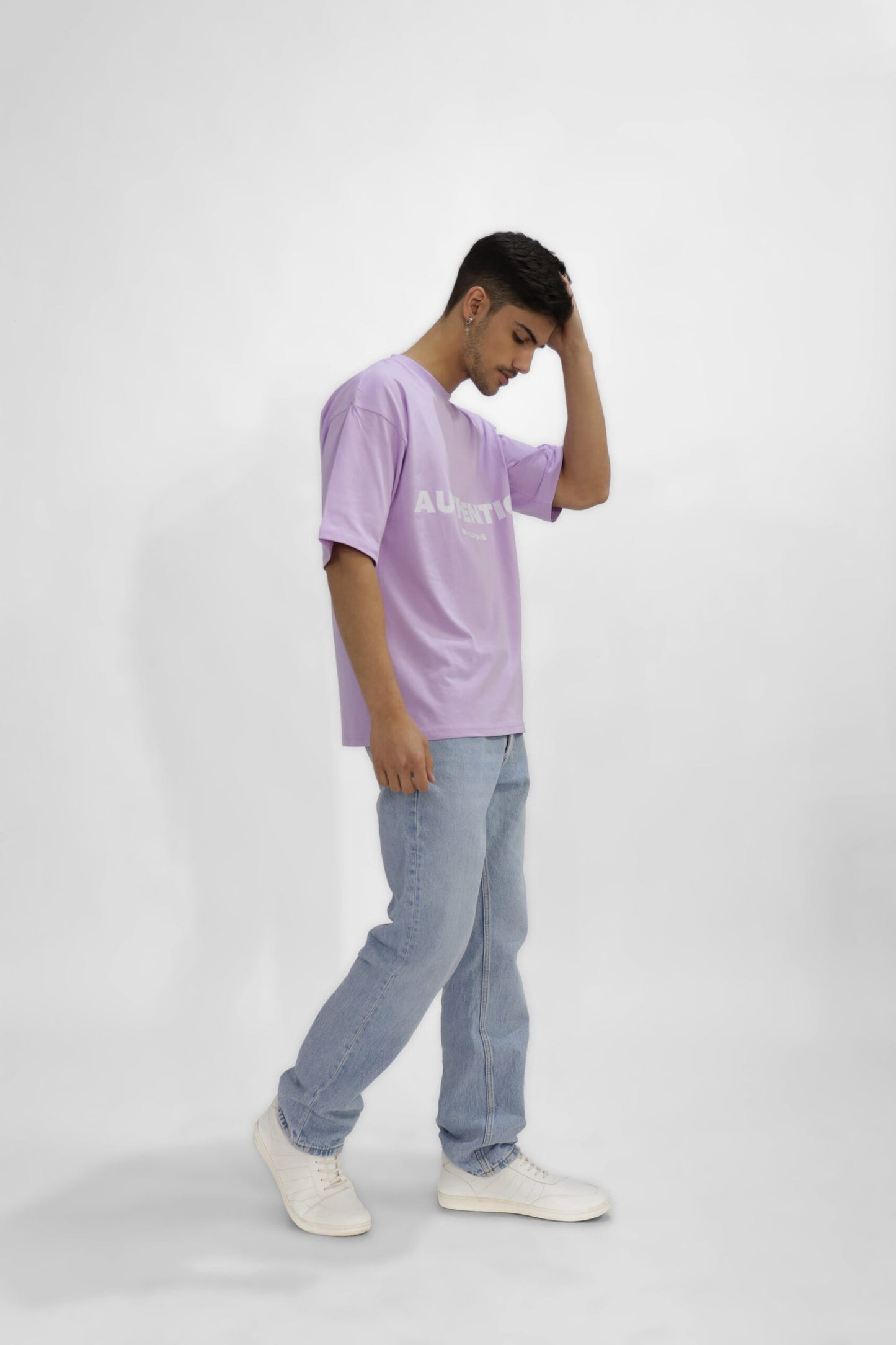 Printed Oversized Tshirt in Lavender