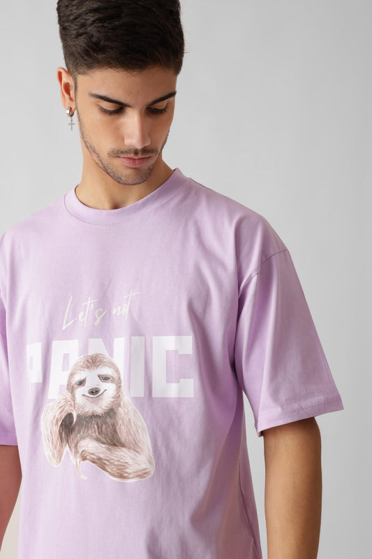 Printed Oversized Tshirt in Lavender