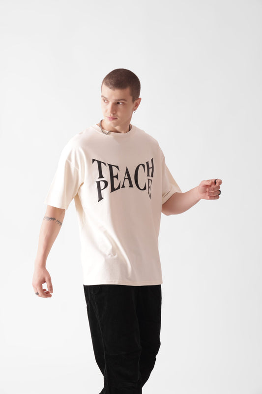 Cream Heavyweight Oversized T-Shirt