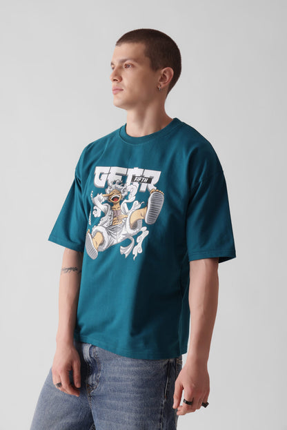 Teal Heavyweight Oversized T-shirt(Anime)