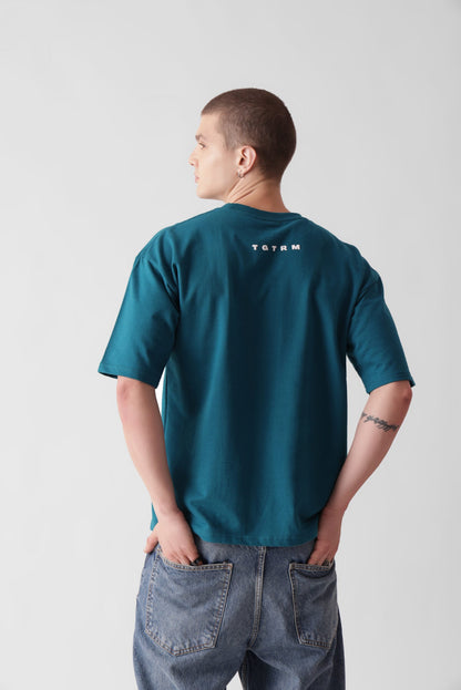 Teal Heavyweight Oversized T-shirt(Anime)