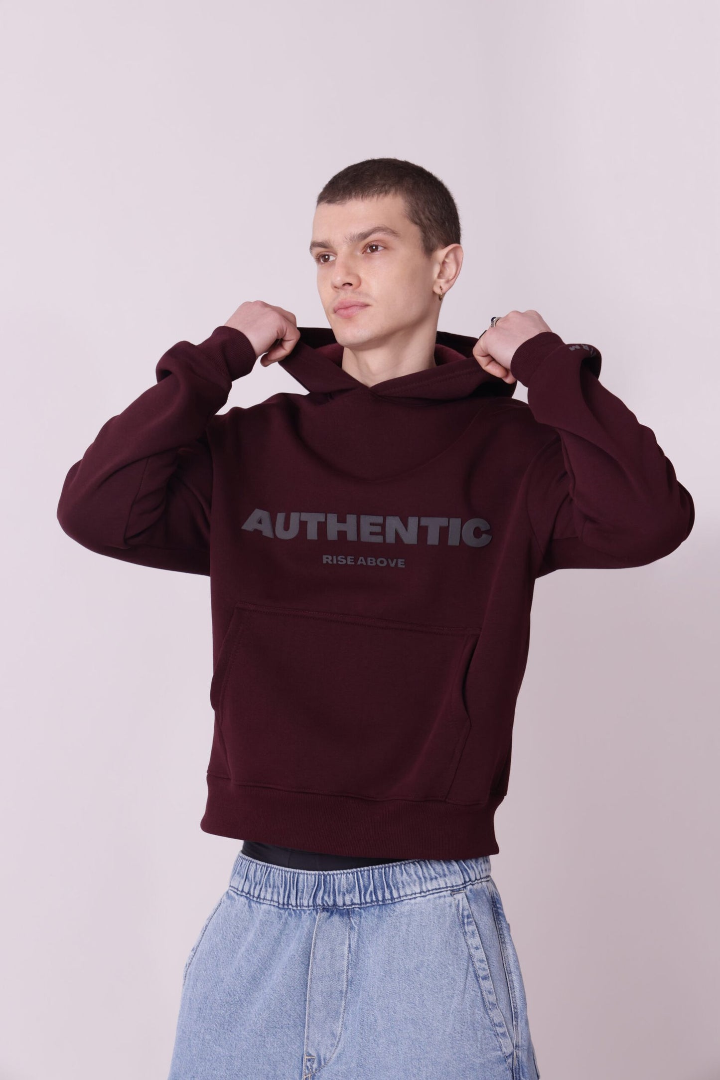 Wine Oversized Hoodie for Men