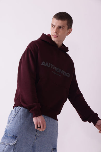 Wine Oversized Hoodie for Men