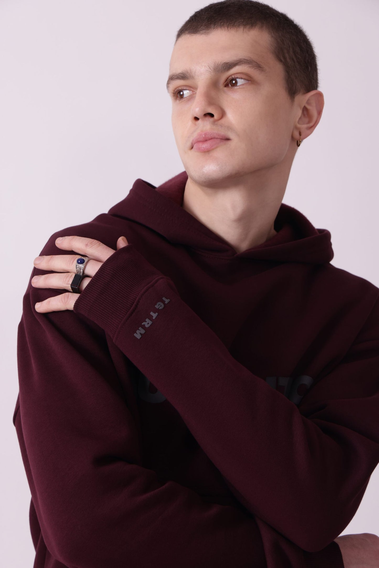 Wine Oversized Hoodie for Men