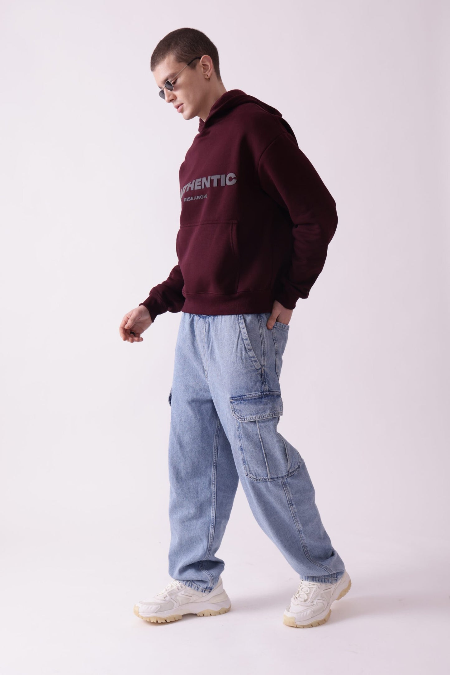 Wine Oversized Hoodie for Men