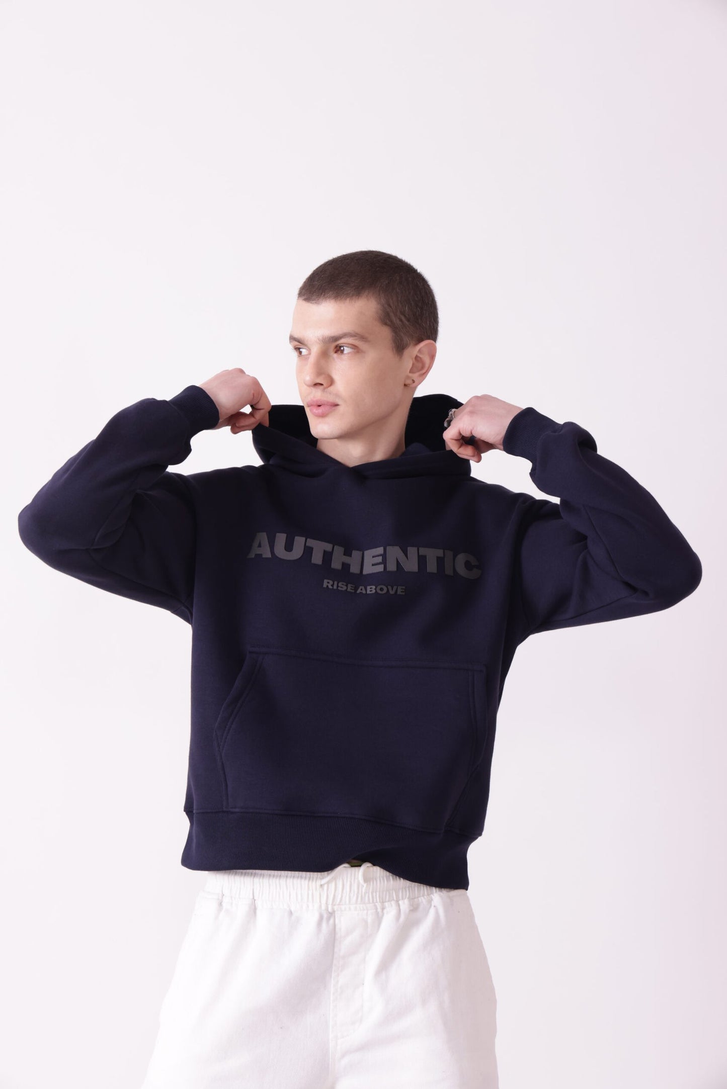 Navy Blue Oversized Hoodie for Men