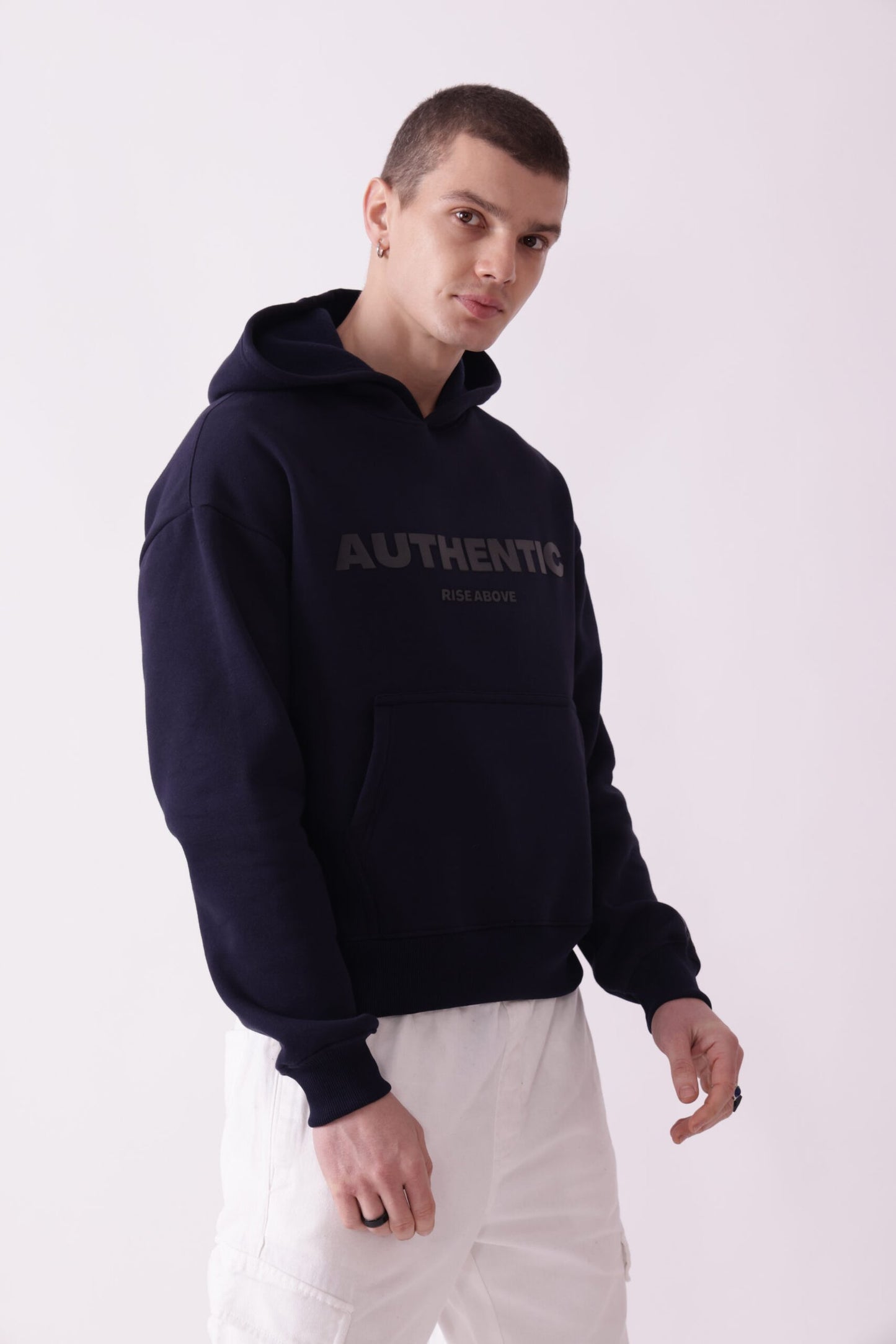 Navy Blue Oversized Hoodie for Men