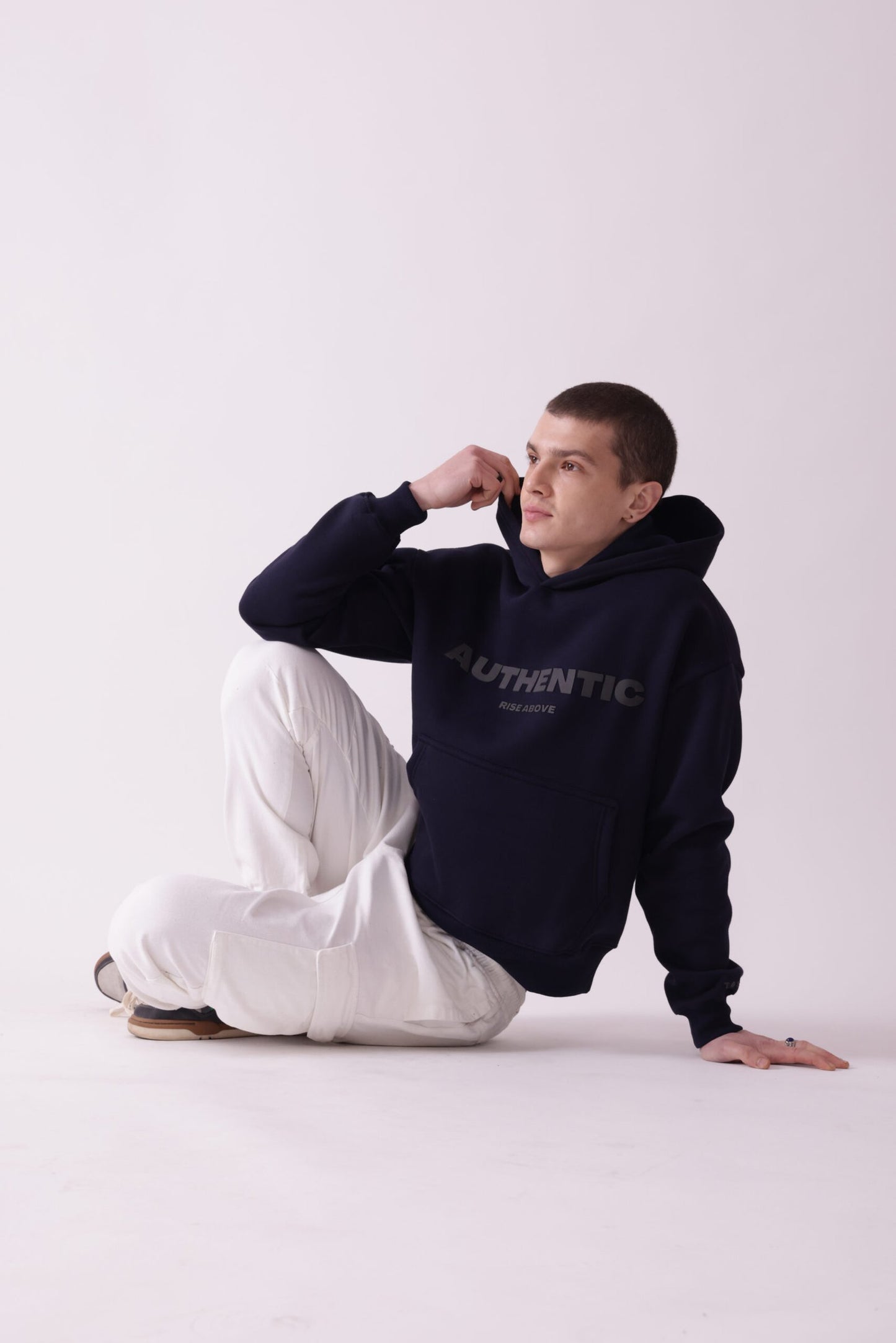 Navy Blue Oversized Hoodie for Men