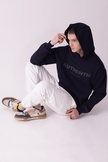 Navy Blue Oversized Hoodie for Men