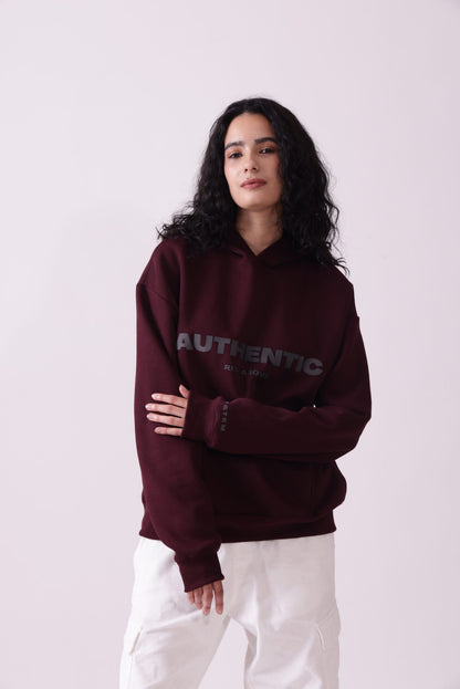 Wine Oversized Hoodie for Women