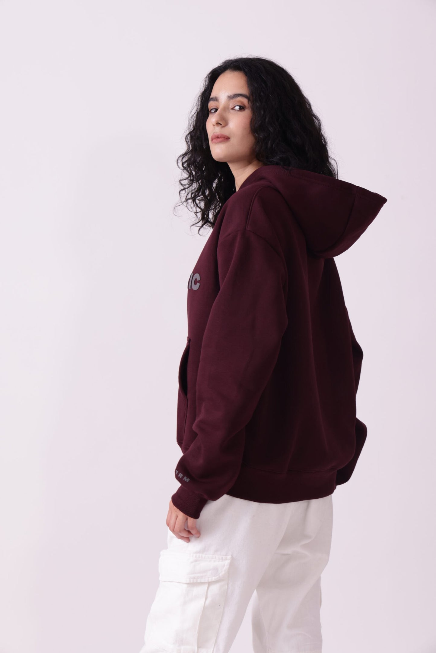 Wine Oversized Hoodie for Women