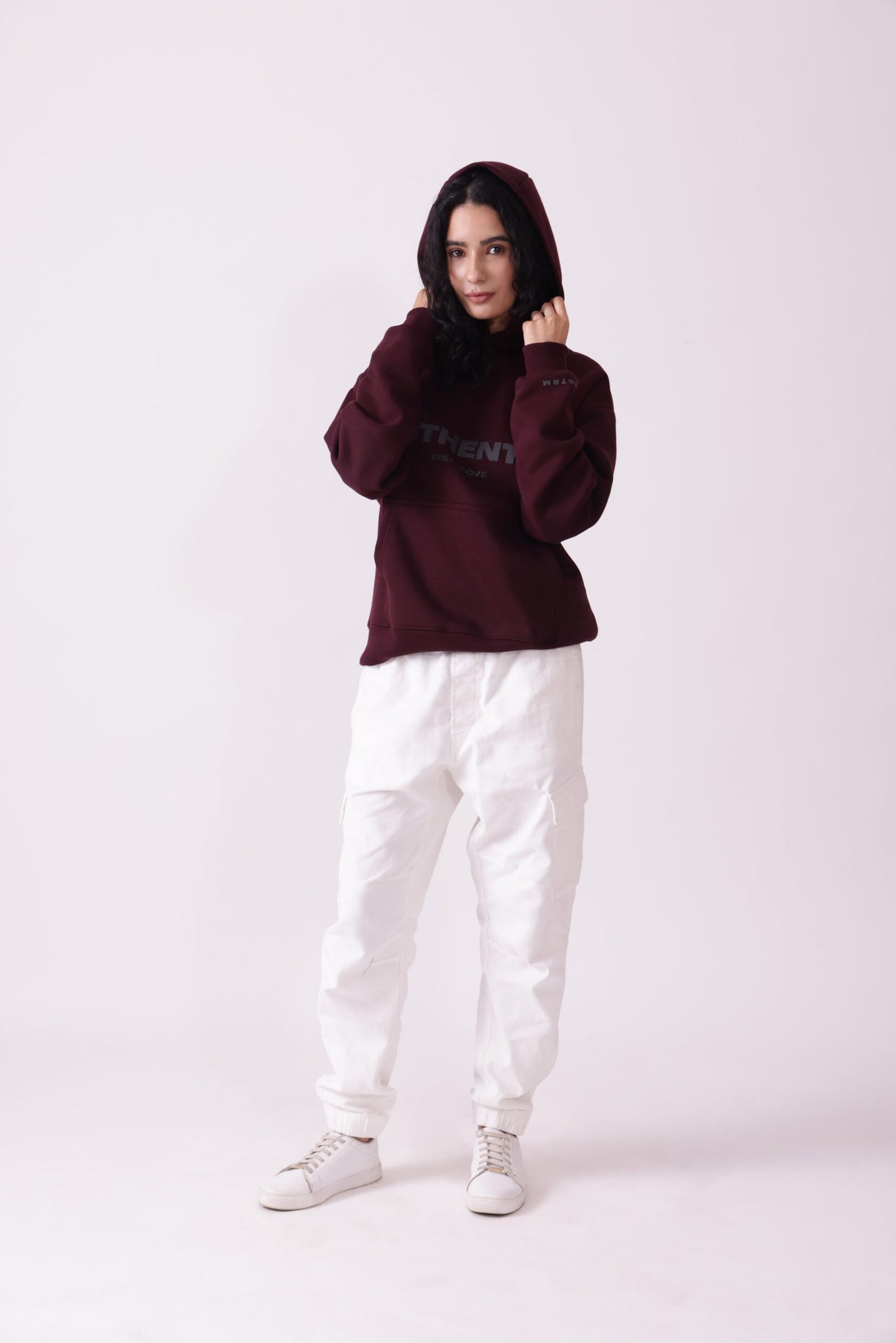 Wine Oversized Hoodie for Women