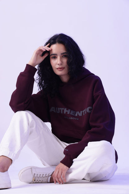 Wine Oversized Hoodie for Women