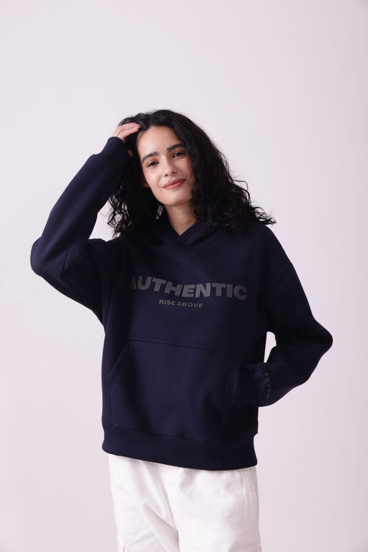 Navy Blue Oversized Hoodie for Women