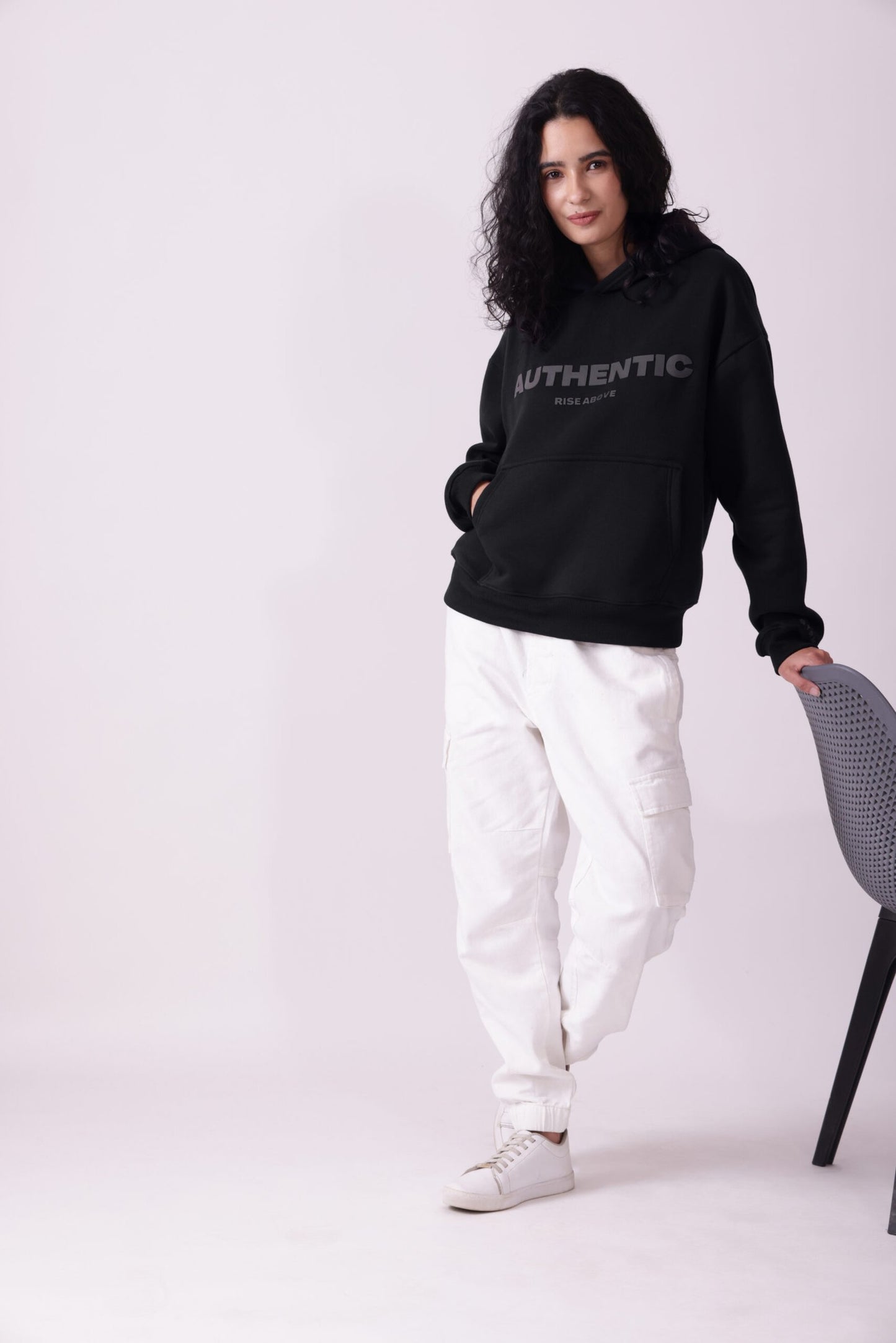 Black Oversized Hoodie for Women