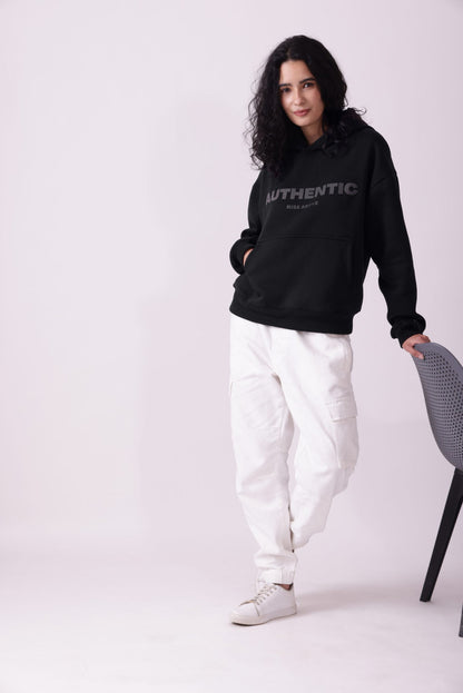 Black Oversized Hoodie for Women