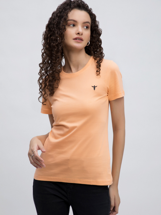 Premium Plain Tshirt In Peach