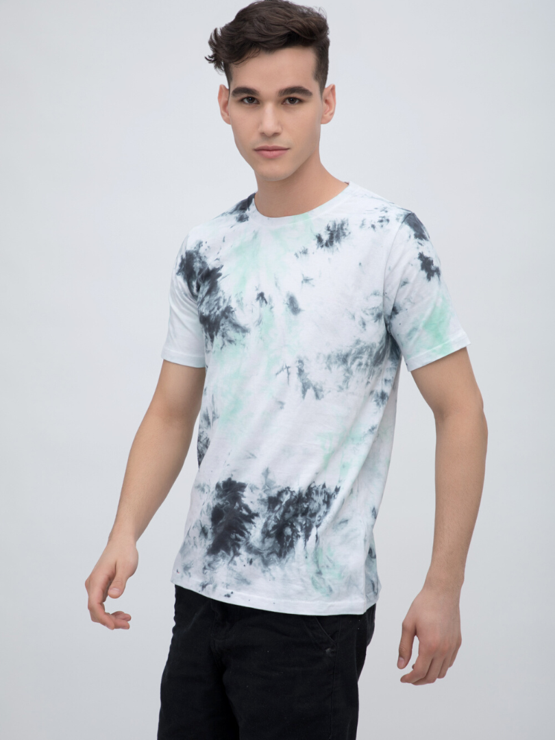 Green and Black Tie-Dye Tshirt