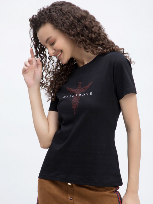 Signature Black Crew Neck Tshirt