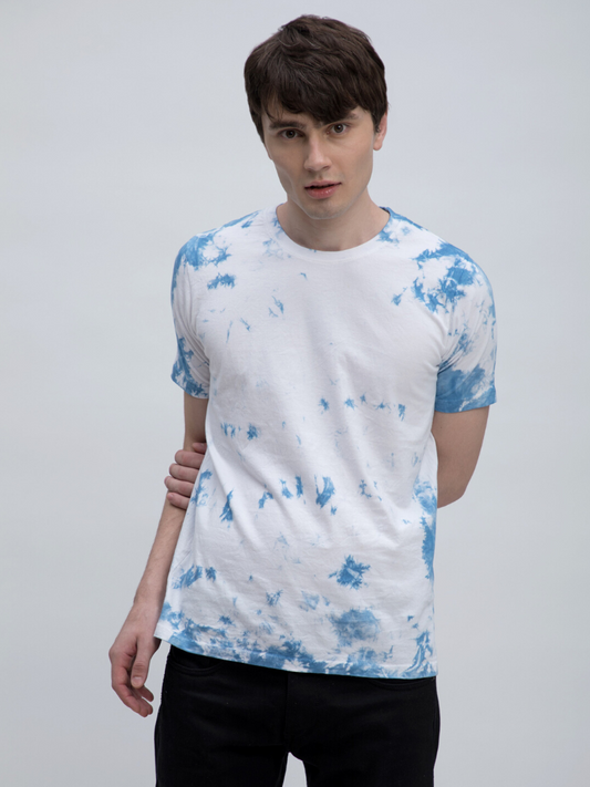 Blue and White Tie-Dye Tshirt