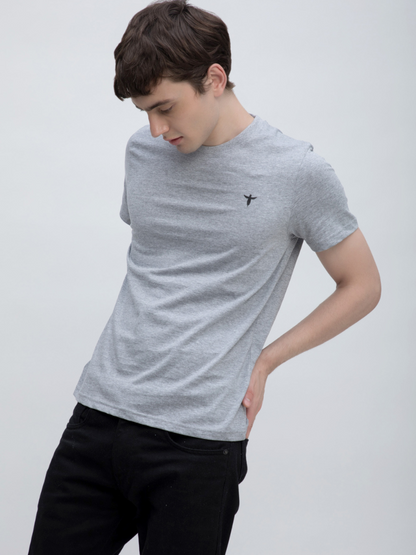 Premium Plain Tshirt In Grey