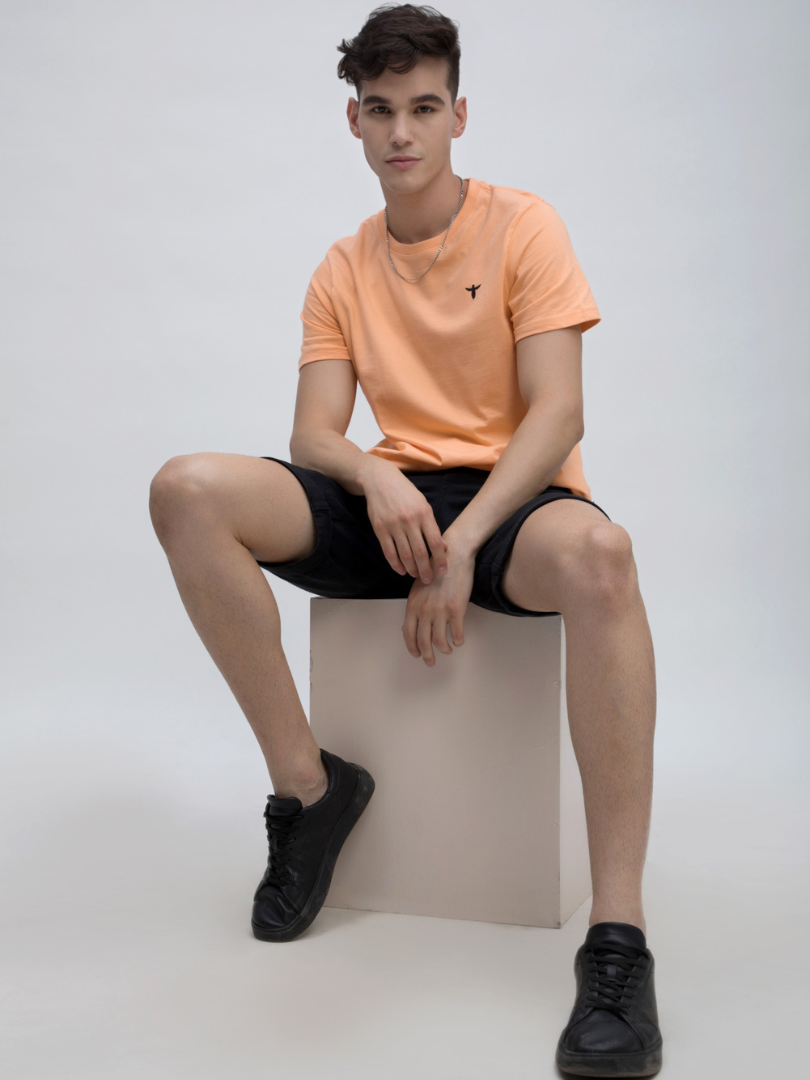 Premium Plain Tshirt In Peach