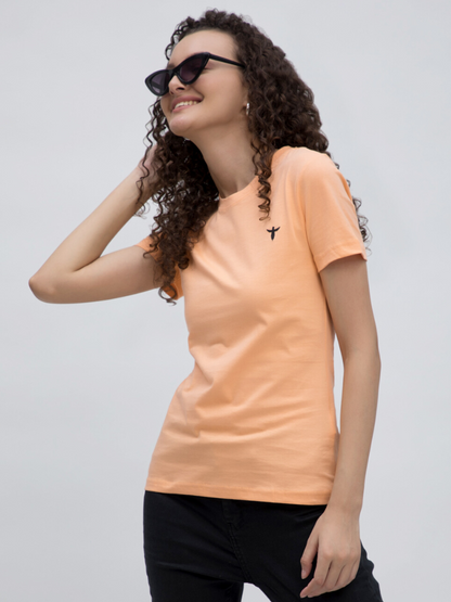 Premium Plain Tshirt In Peach