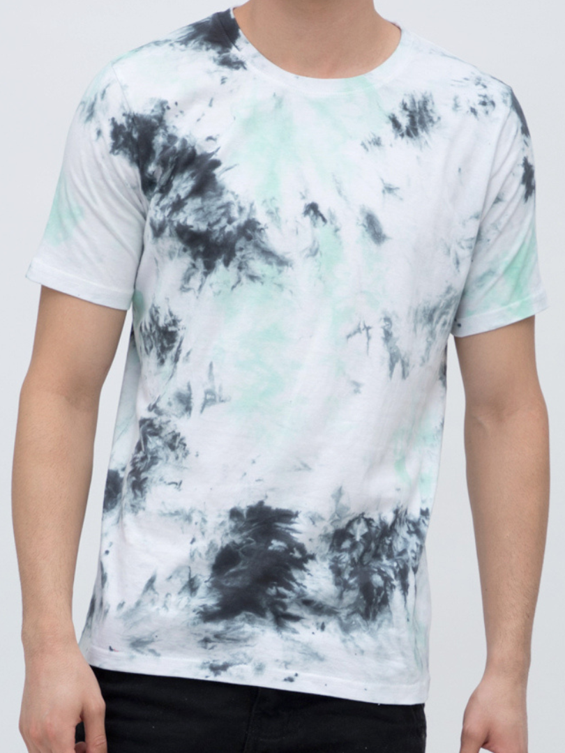 Green and Black Tie-Dye Tshirt