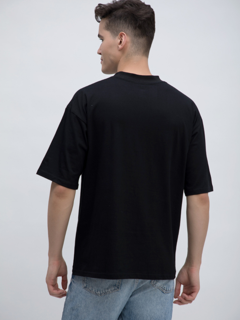 Printed Oversized Tshirt in Black