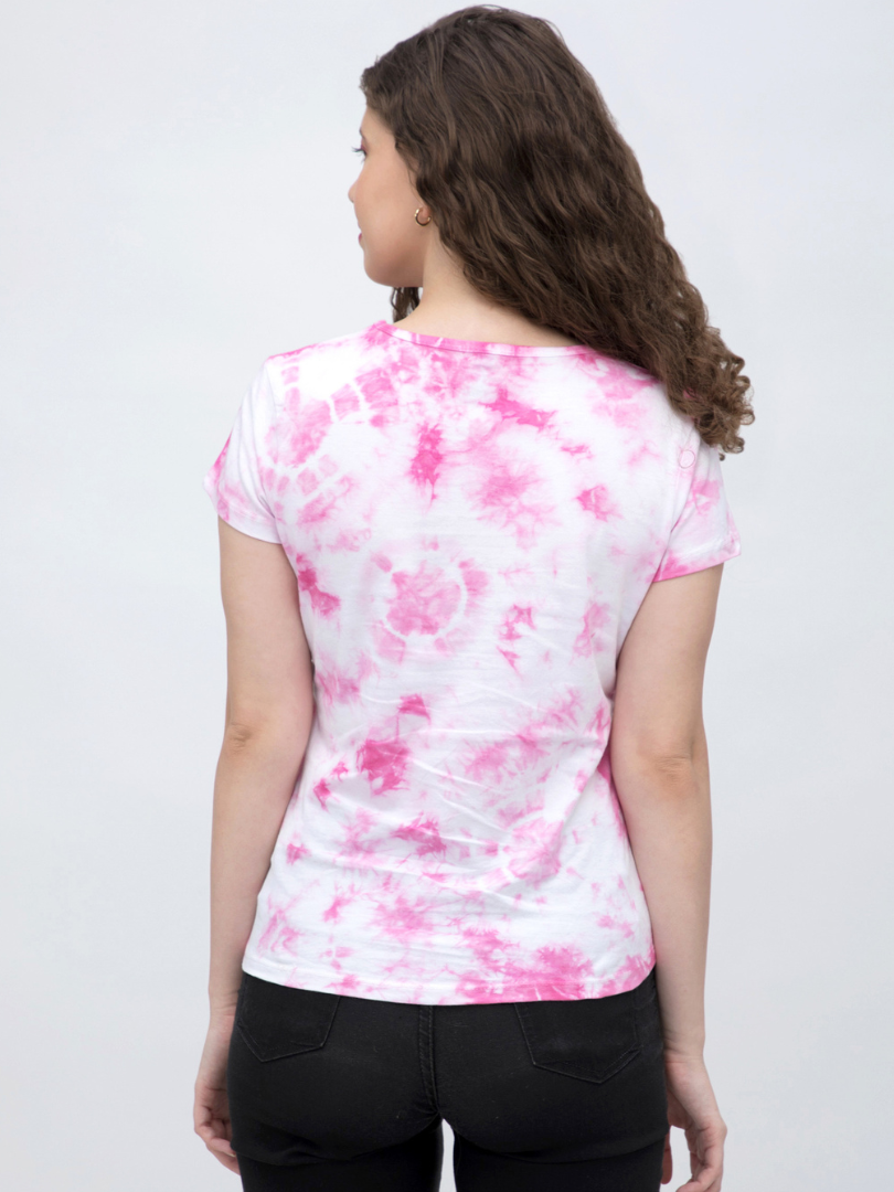 Pink and White Tie-Dye Tshirt