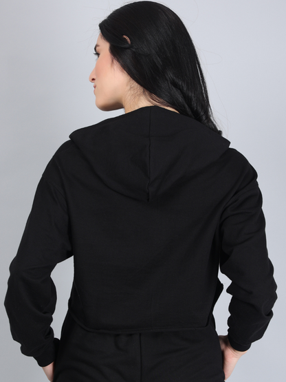 Cropped Black Hoodie