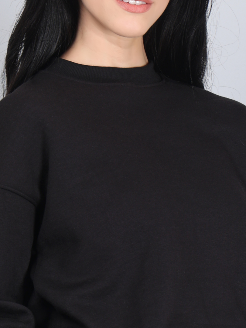 Black Oversized Sweatshirt for Women