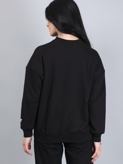 Black Oversized Sweatshirt for Women