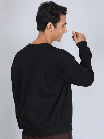 Black Oversized Sweatshirt for Men