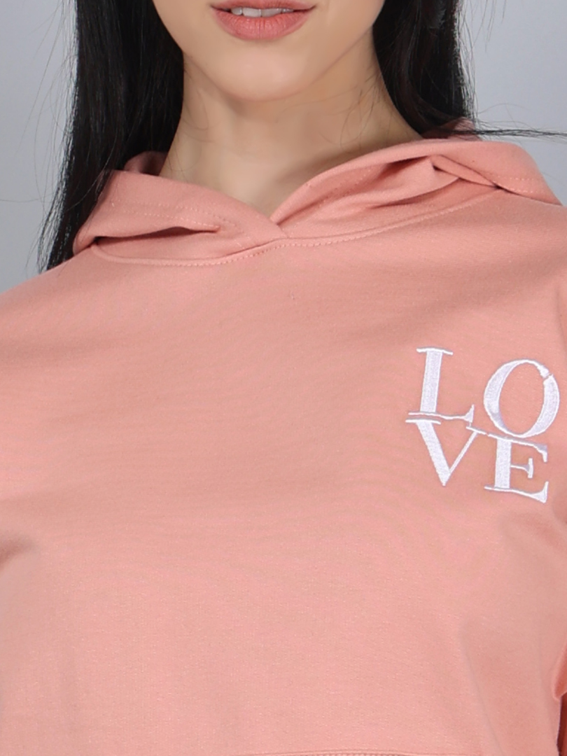 Dusky Pink Hoodie for Women