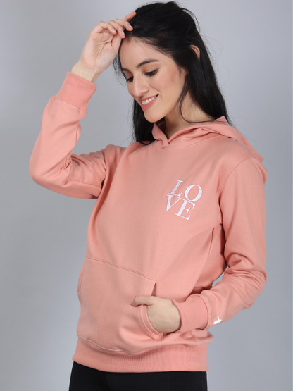 Dusky Pink Hoodie for Women