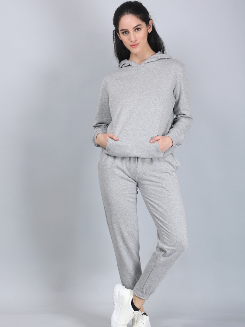 Grey Solid Co-Ords for Women