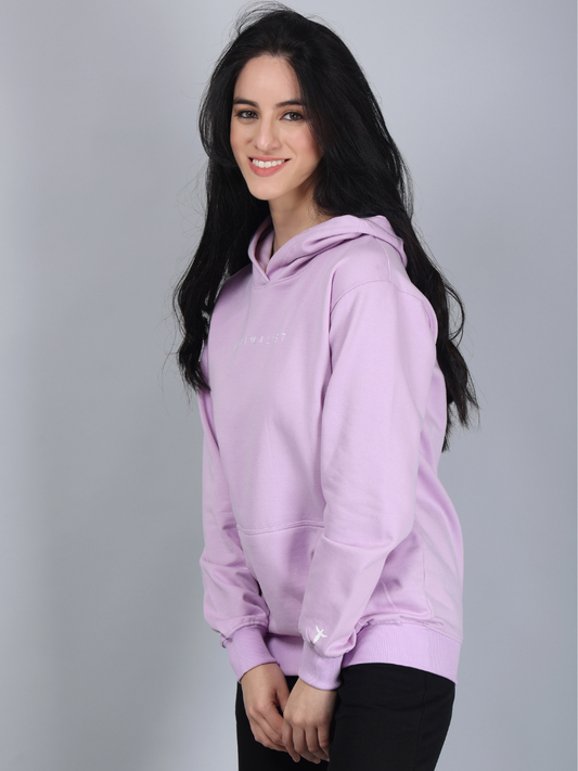 Lavender Relaxed fit Hoodie for Women