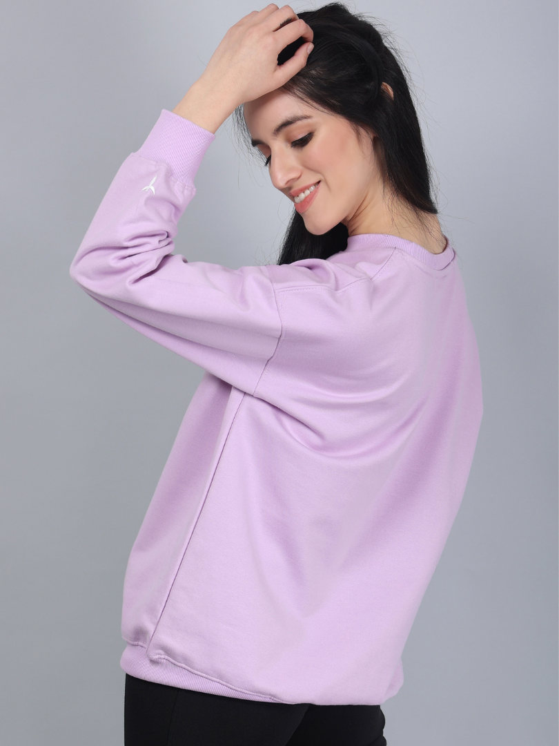 Lavender Oversized Sweatshirt for Women