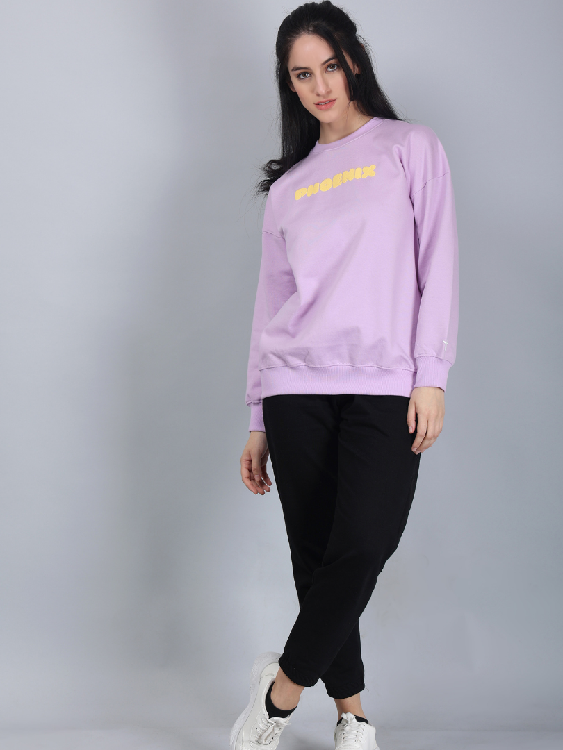 Lavender Oversized Sweatshirt for Women