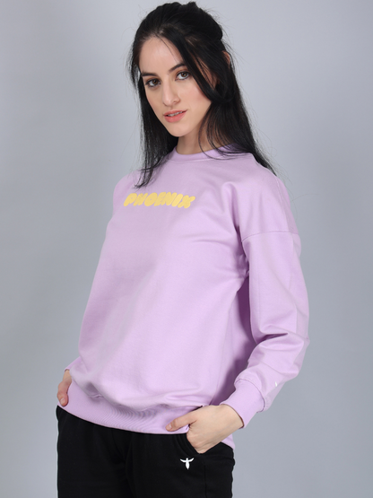 Lavender Oversized Sweatshirt for Women